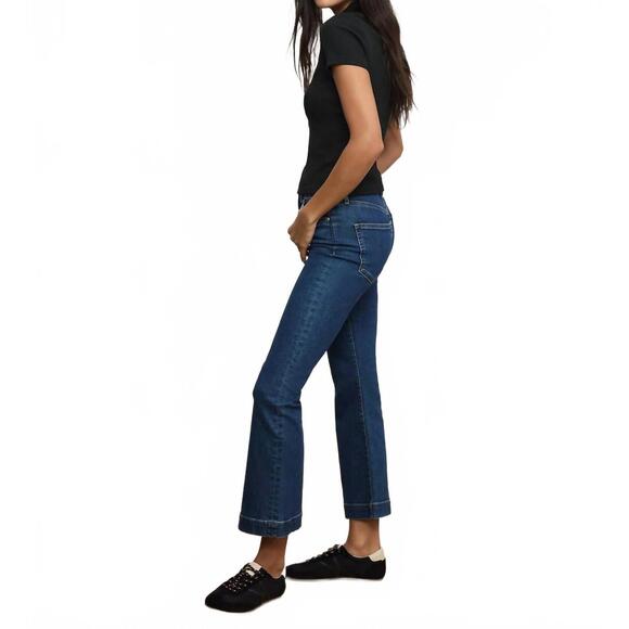 NEW VERONICA BEARD carson ankle flare jeans in blue - Picture 4 of 5
